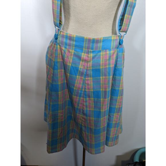 Dangerfield Staying In Plaid For Summer Jumper Mini Skirt with Suspenders NWT 8 - Picture 6 of 12